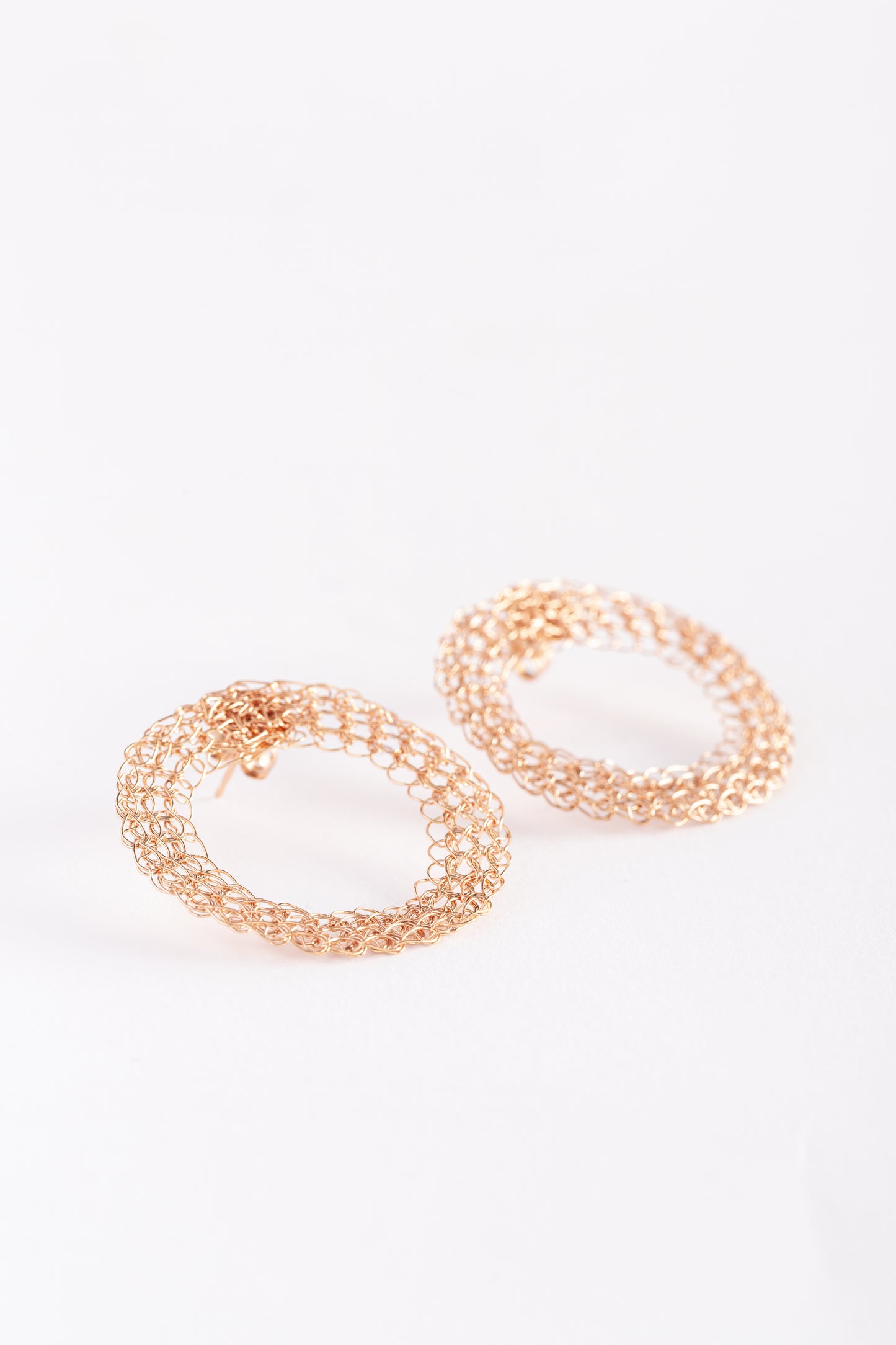 OLOS EARRINGS in rose gold plated copper