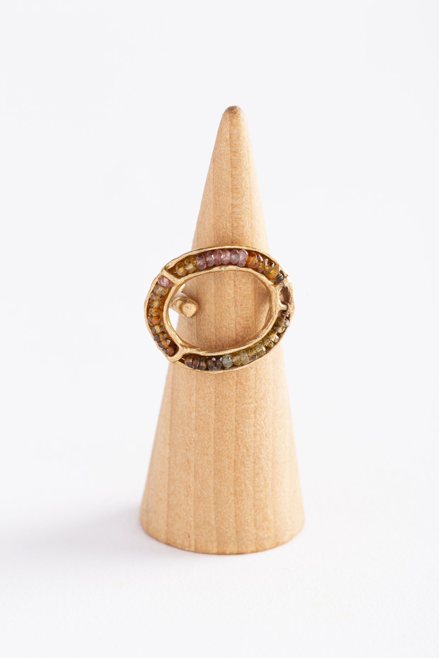 ANELLO CIRCLE OF LIFE sottile con tormaline miste