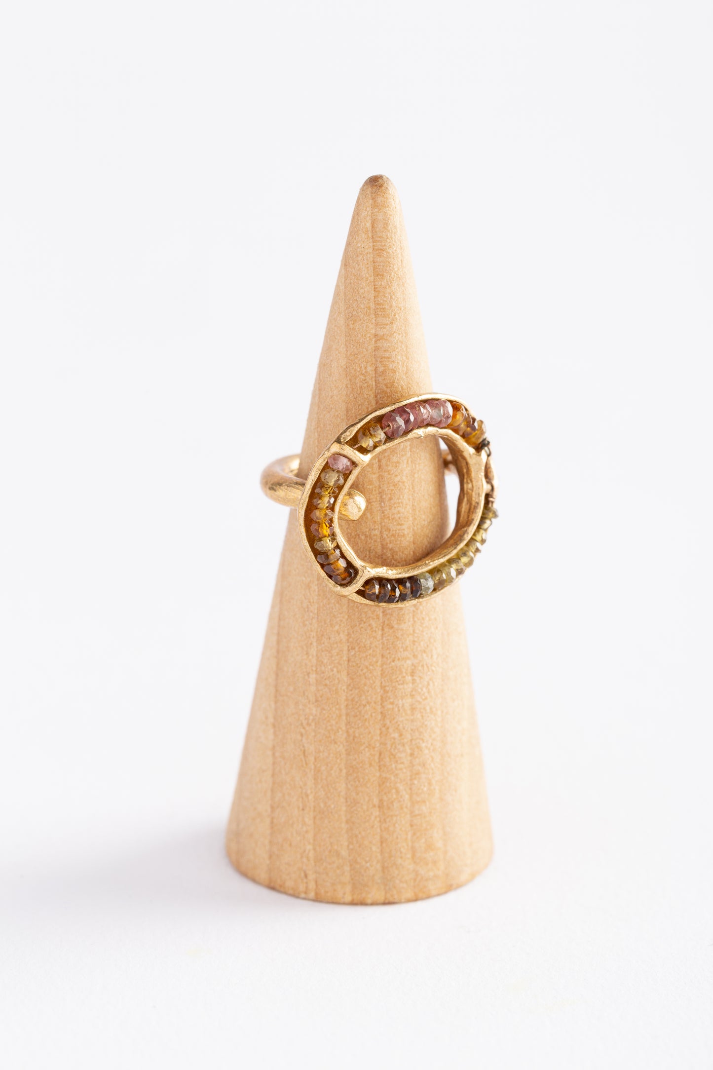ANELLO CIRCLE OF LIFE sottile con tormaline miste