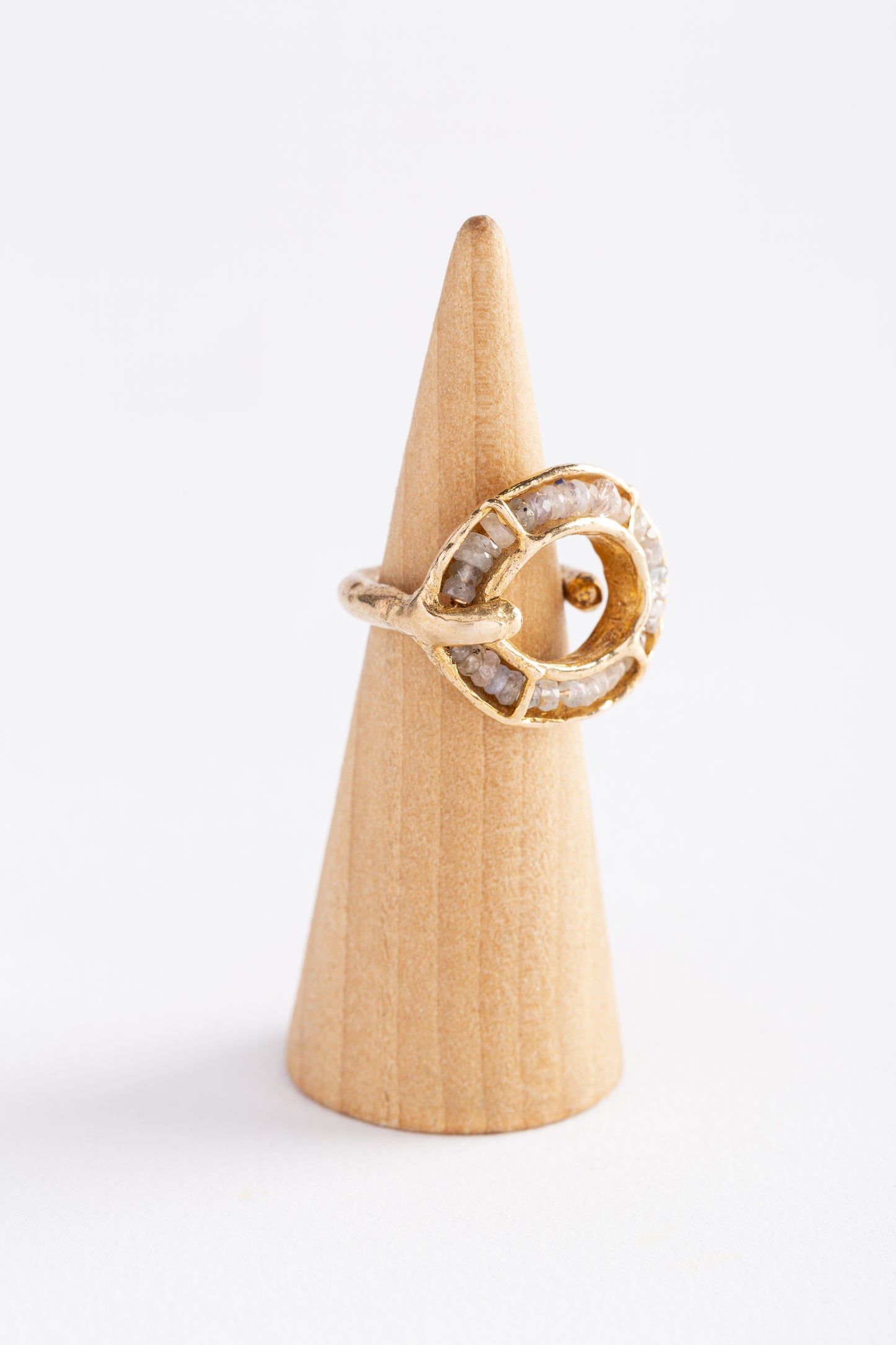 CIRCLE OF LIFE RING - smoky brown quartz
