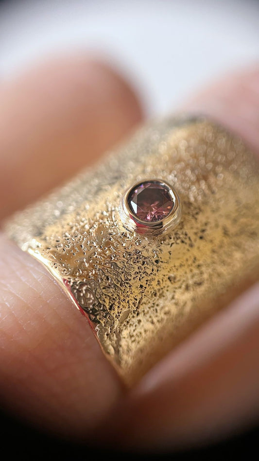 ANILLO CÍRCULO DE LA VIDA fino con turmalinas mixtas