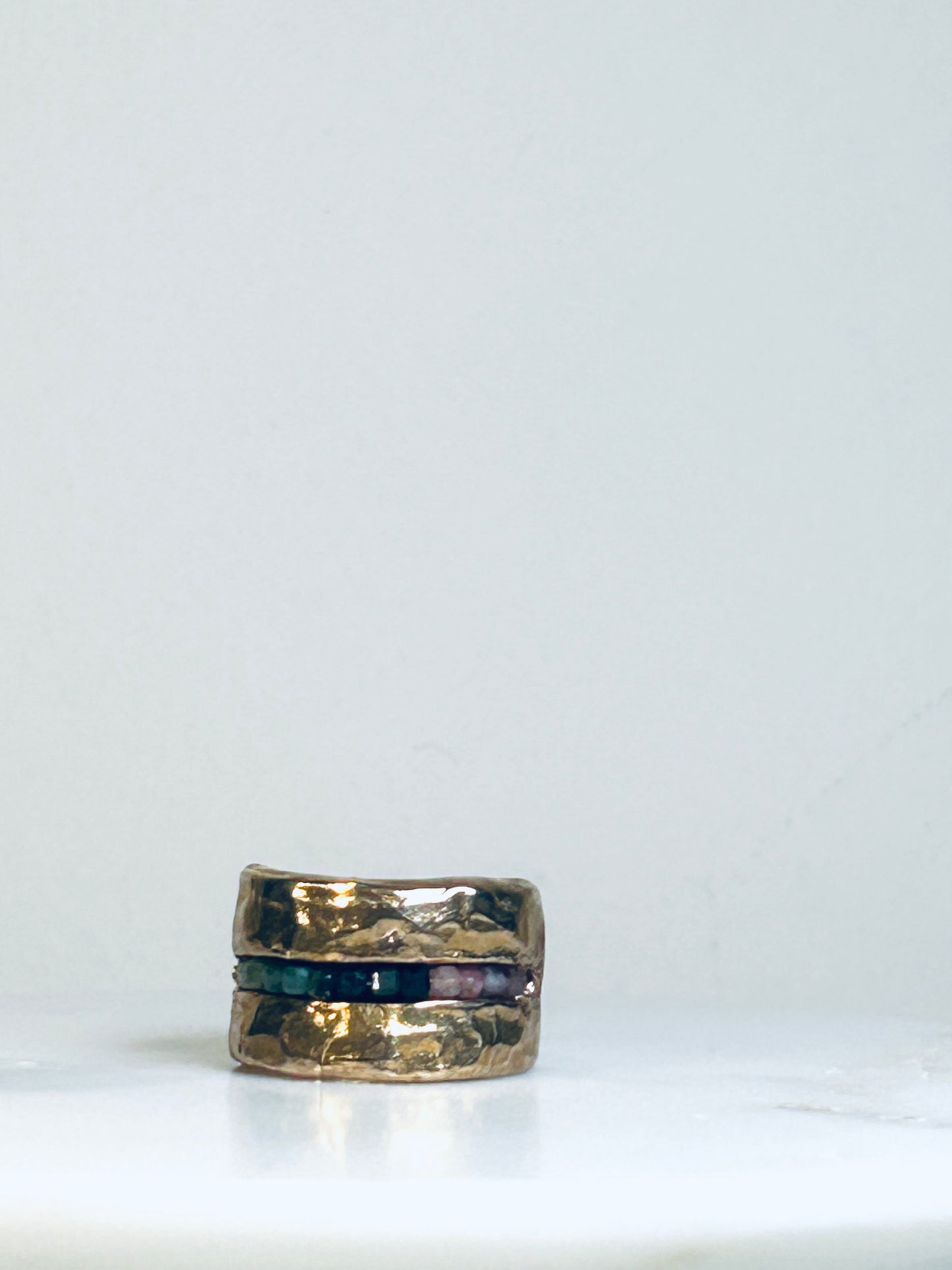 ANELLO FASCIA KILIM E TORMALINE MISTE
