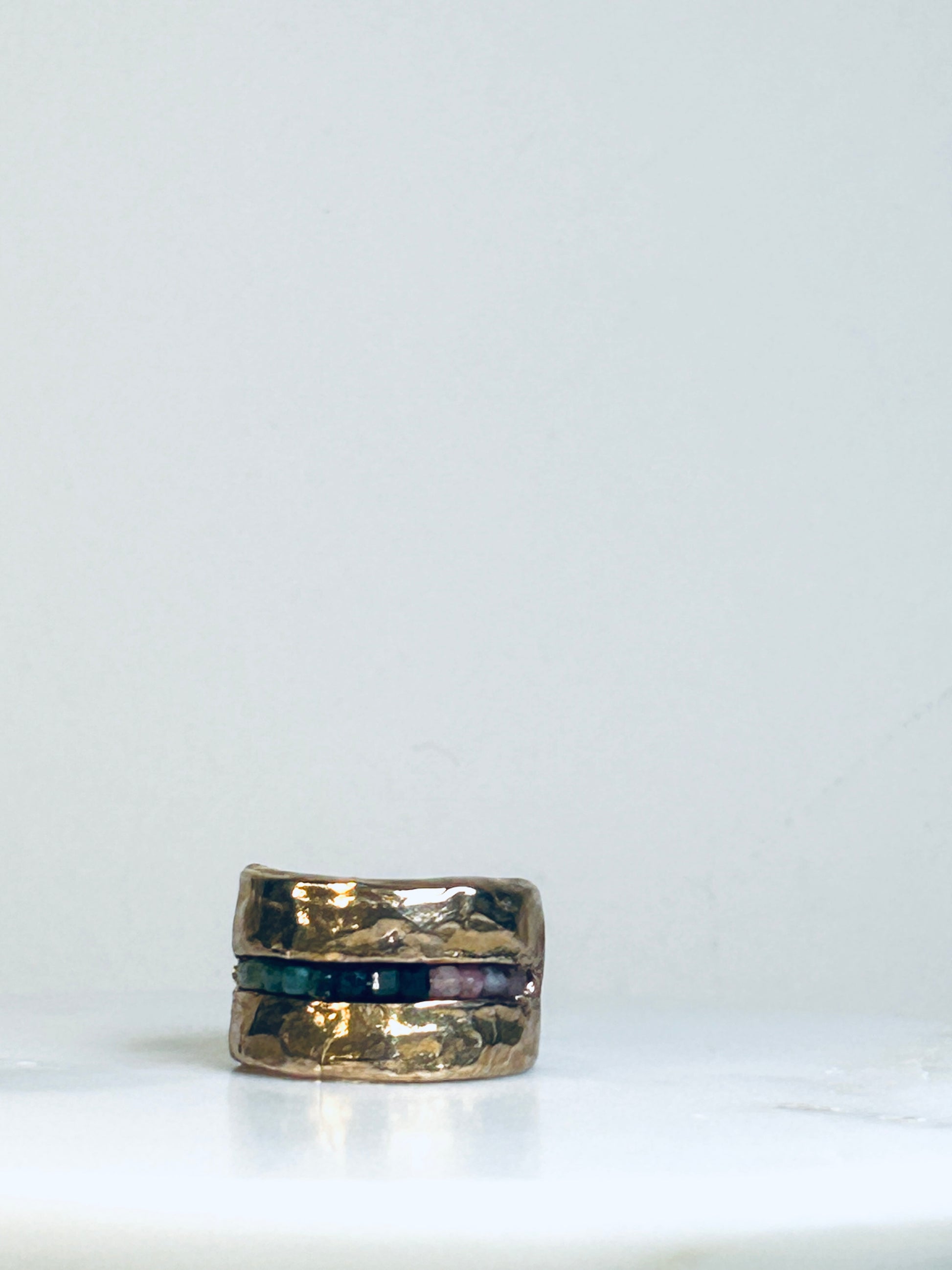 ANELLO FASCIA KILIM E TORMALINE MISTE
