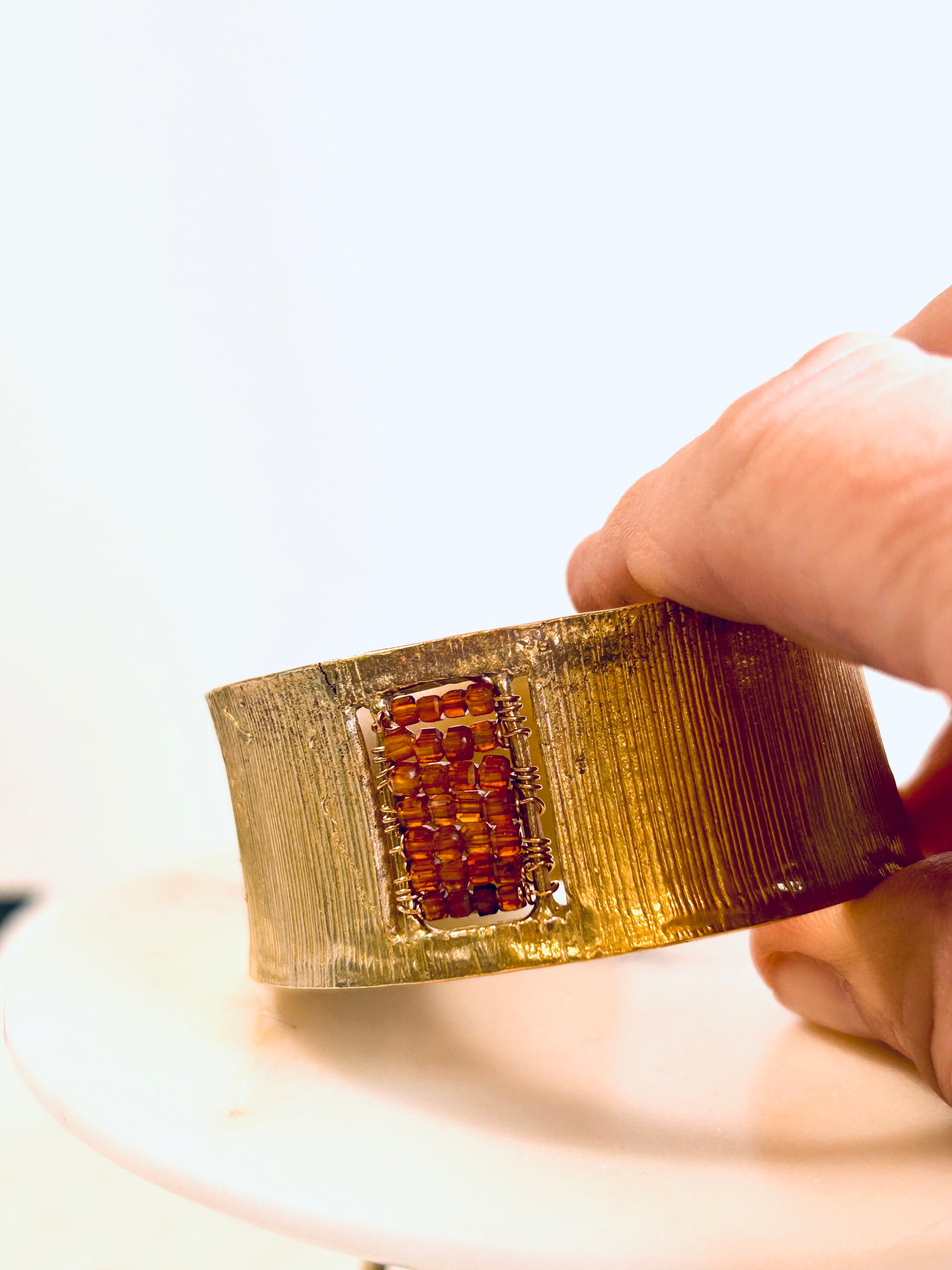 BRACCIALE KILIM ALTO-quarzo-orange