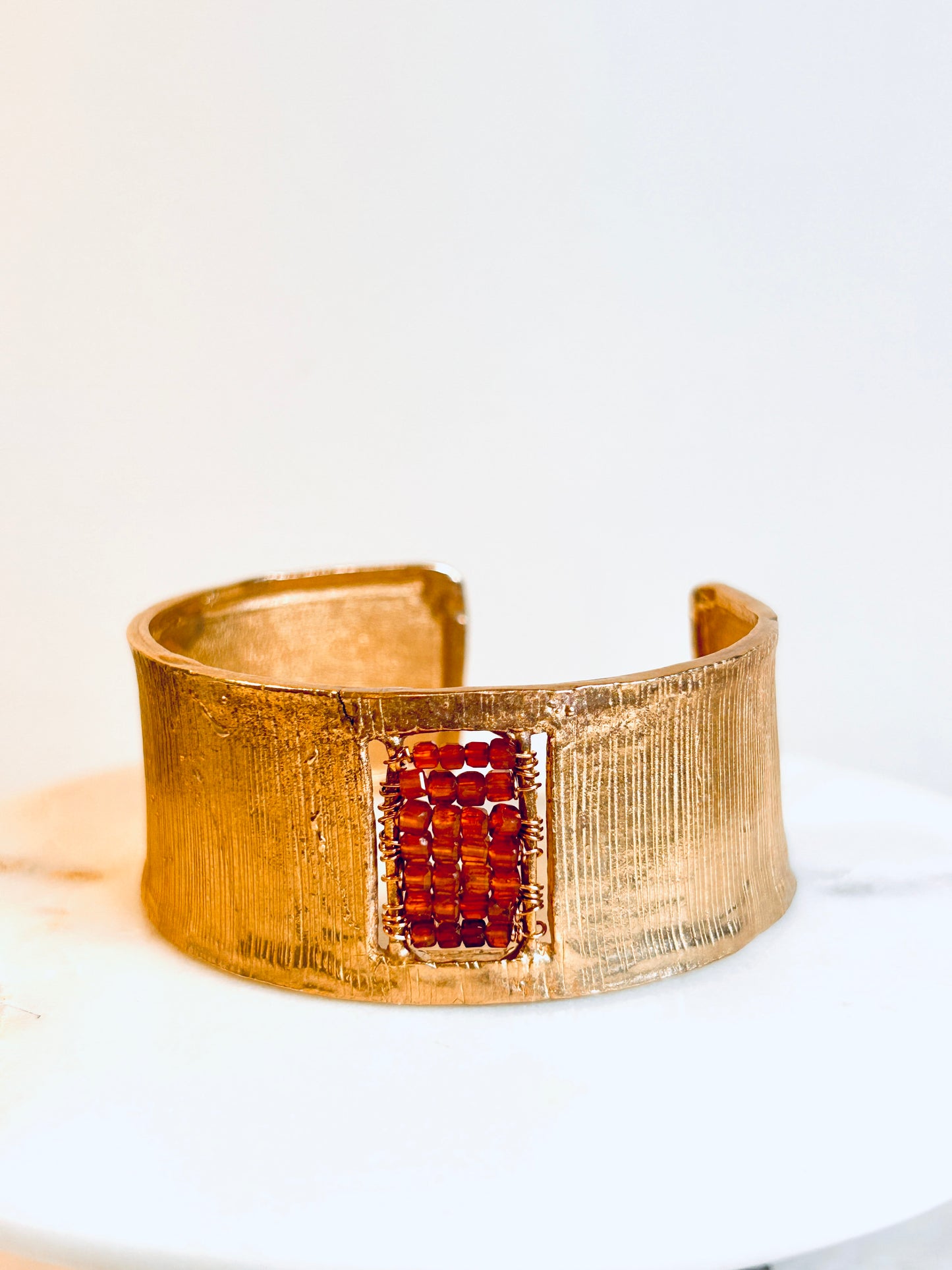 BRACCIALE KILIM ALTO e quarzo orange