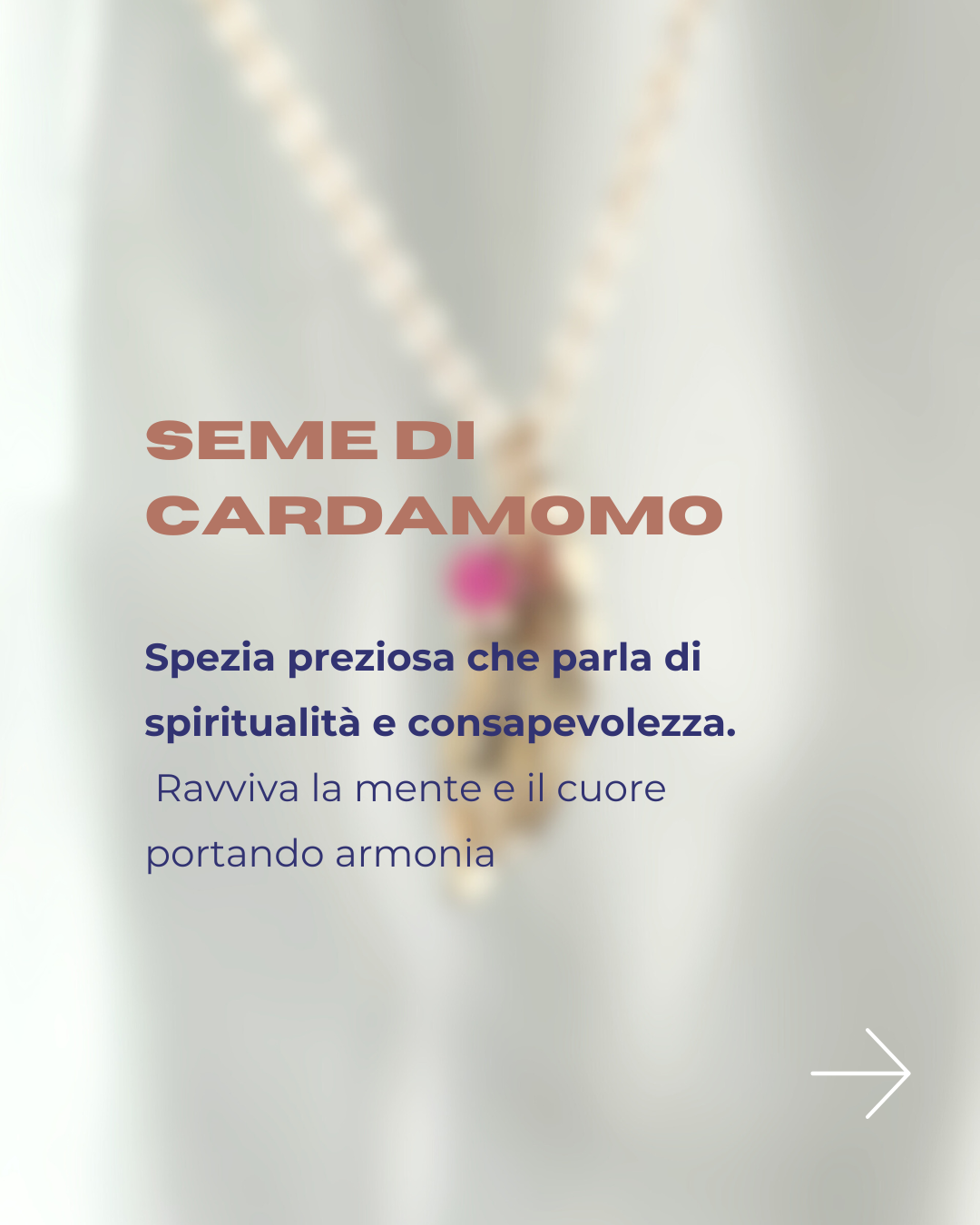 CARDAMOM NECKLACE in 24kt gold-plated brass and rubellite