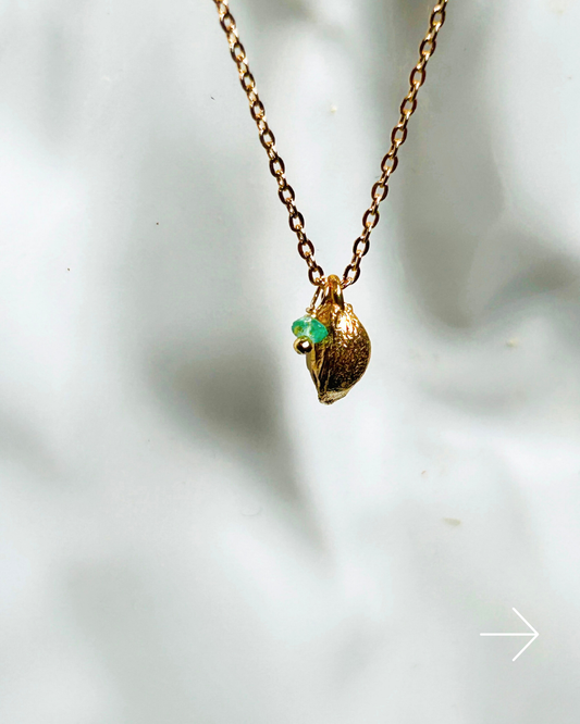 GIROCOLLO seme di LIMONE in in ottone goldplated