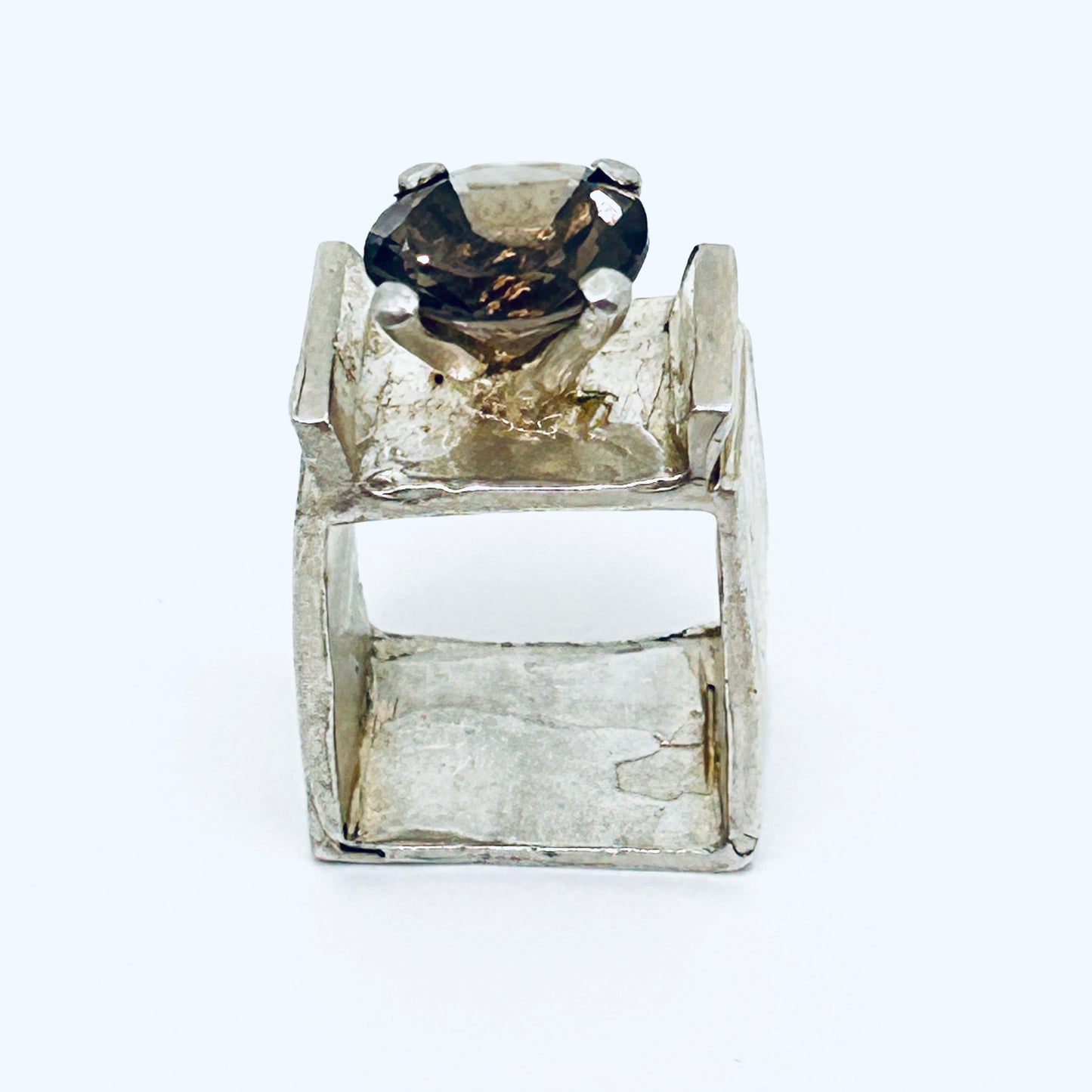 ANILLO EILIS TOWER - cuarzo marrón ahumado
