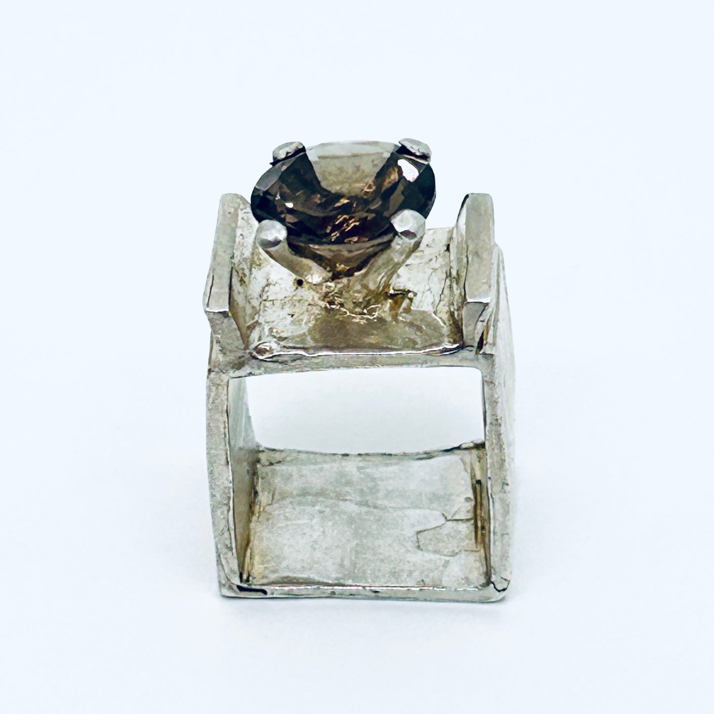 ANILLO EILIS TOWER - cuarzo marrón ahumado