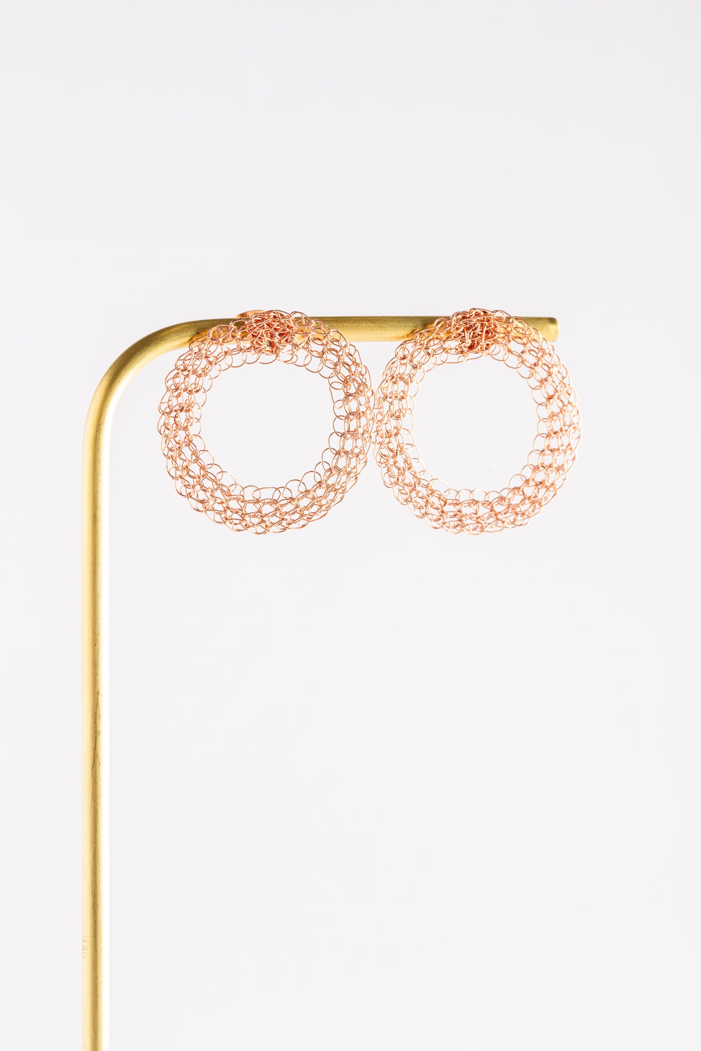 OLOS EARRINGS in rose gold plated copper