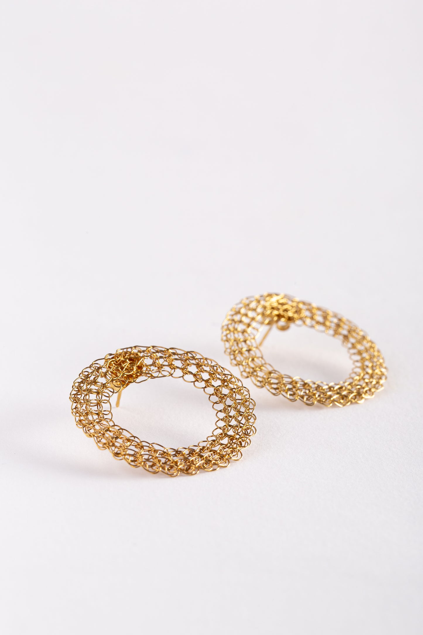 OLOS EARRINGS in yellow gold-plated copper