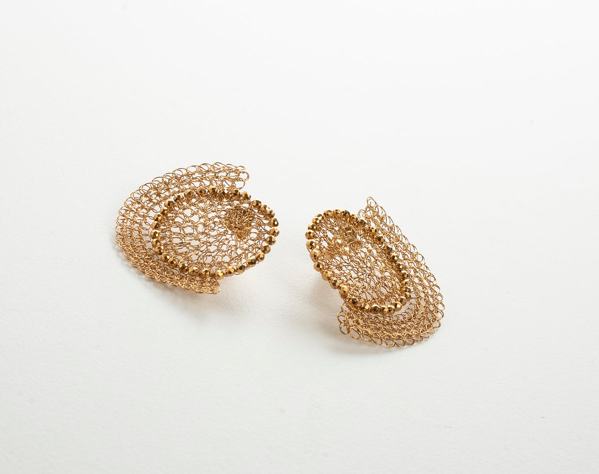 ORECCHINI DECÒ - mini pirite goldplated