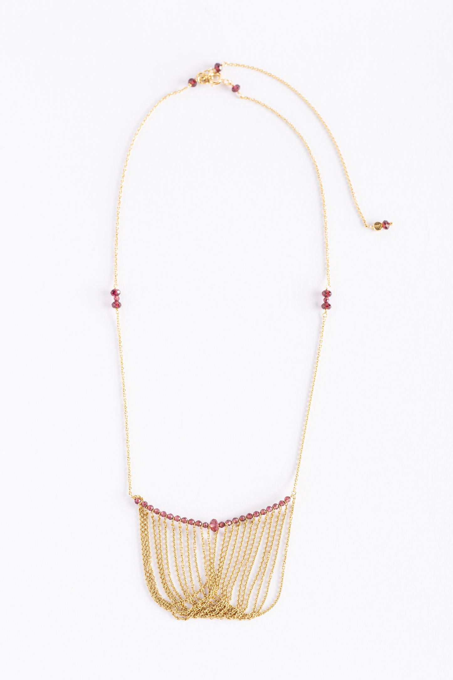 Deco choker with garnets