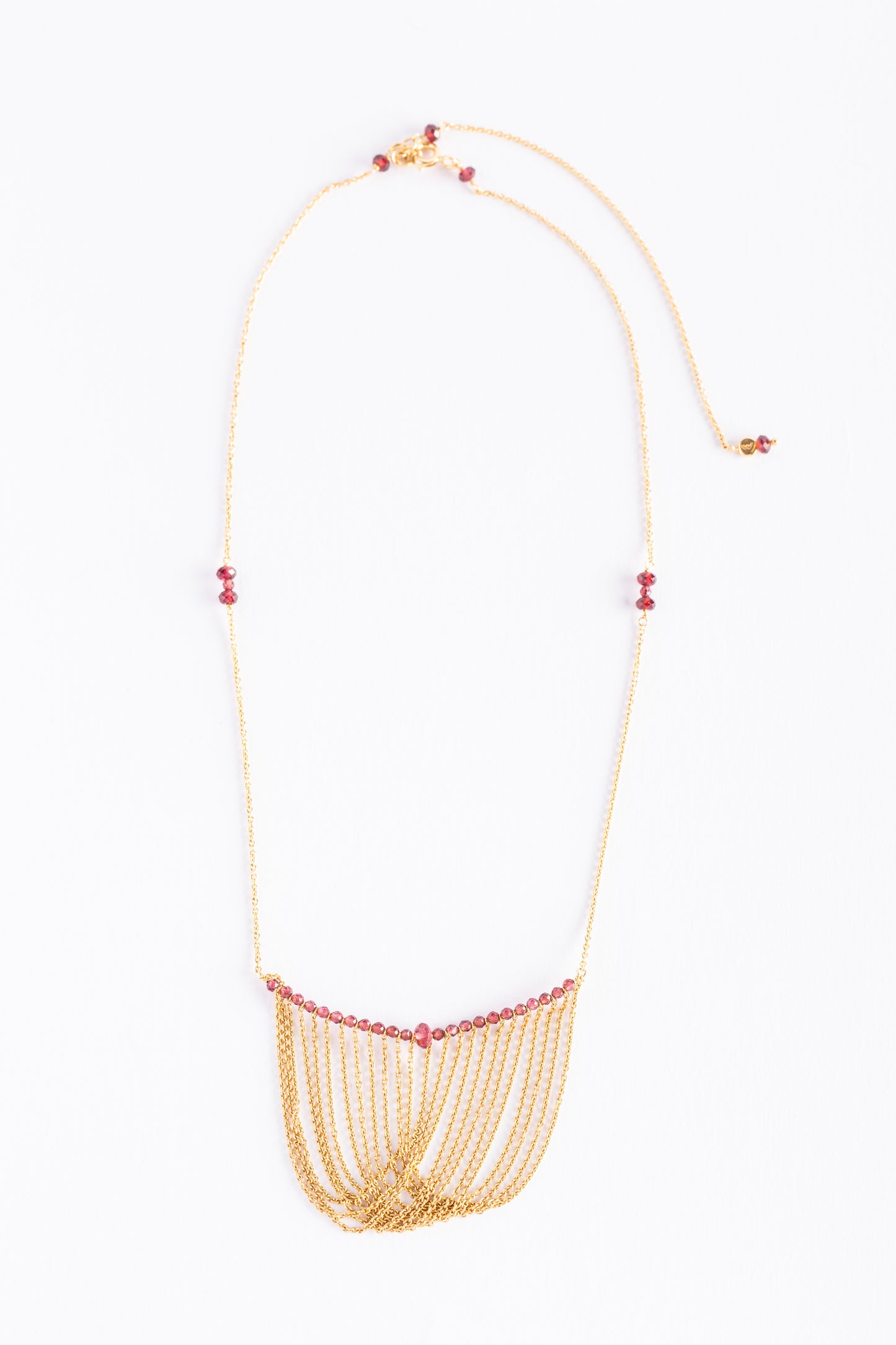 Deco choker with garnets