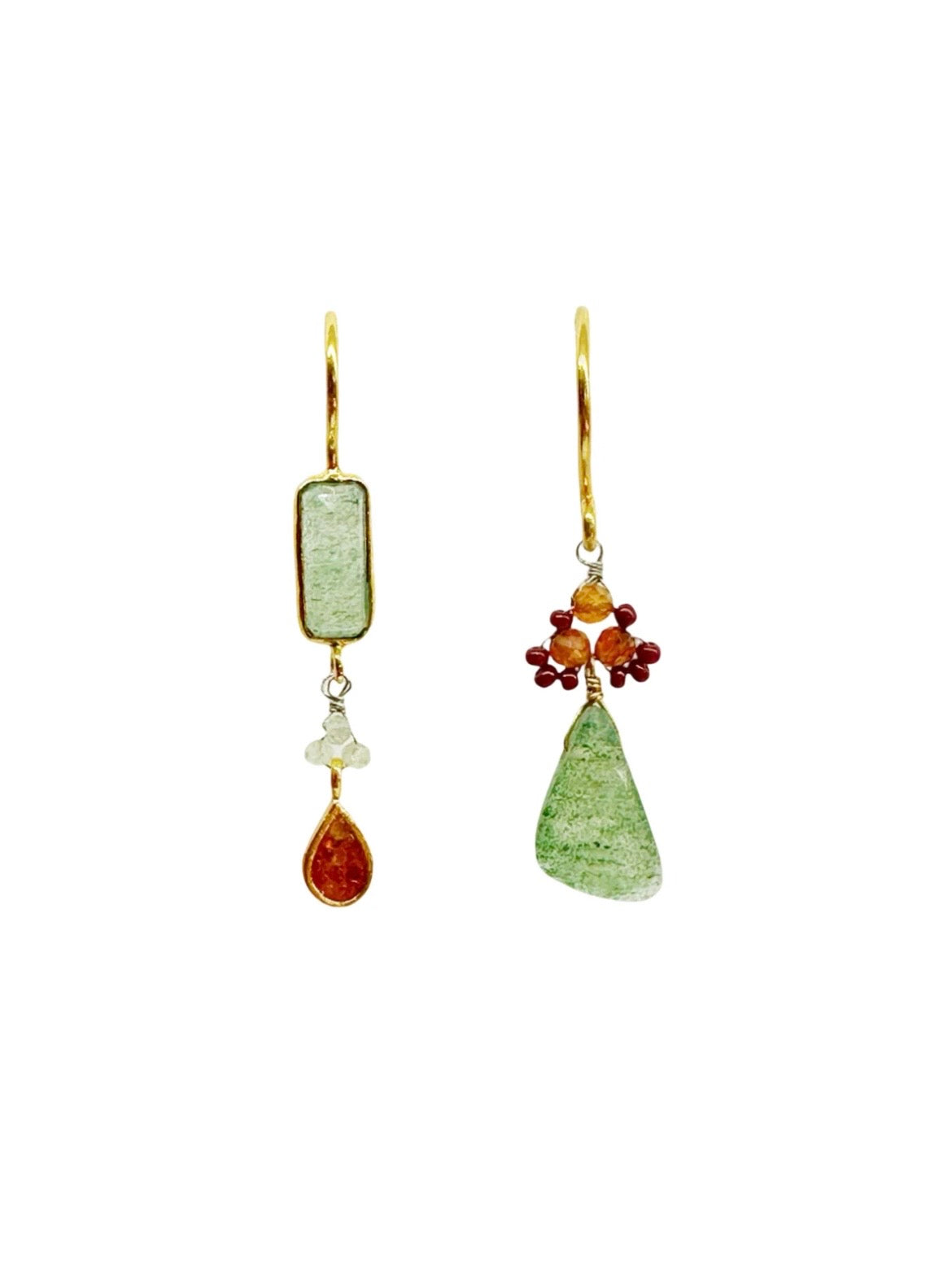 ORECCHINI MIGNON 02 con acquamarina muschio