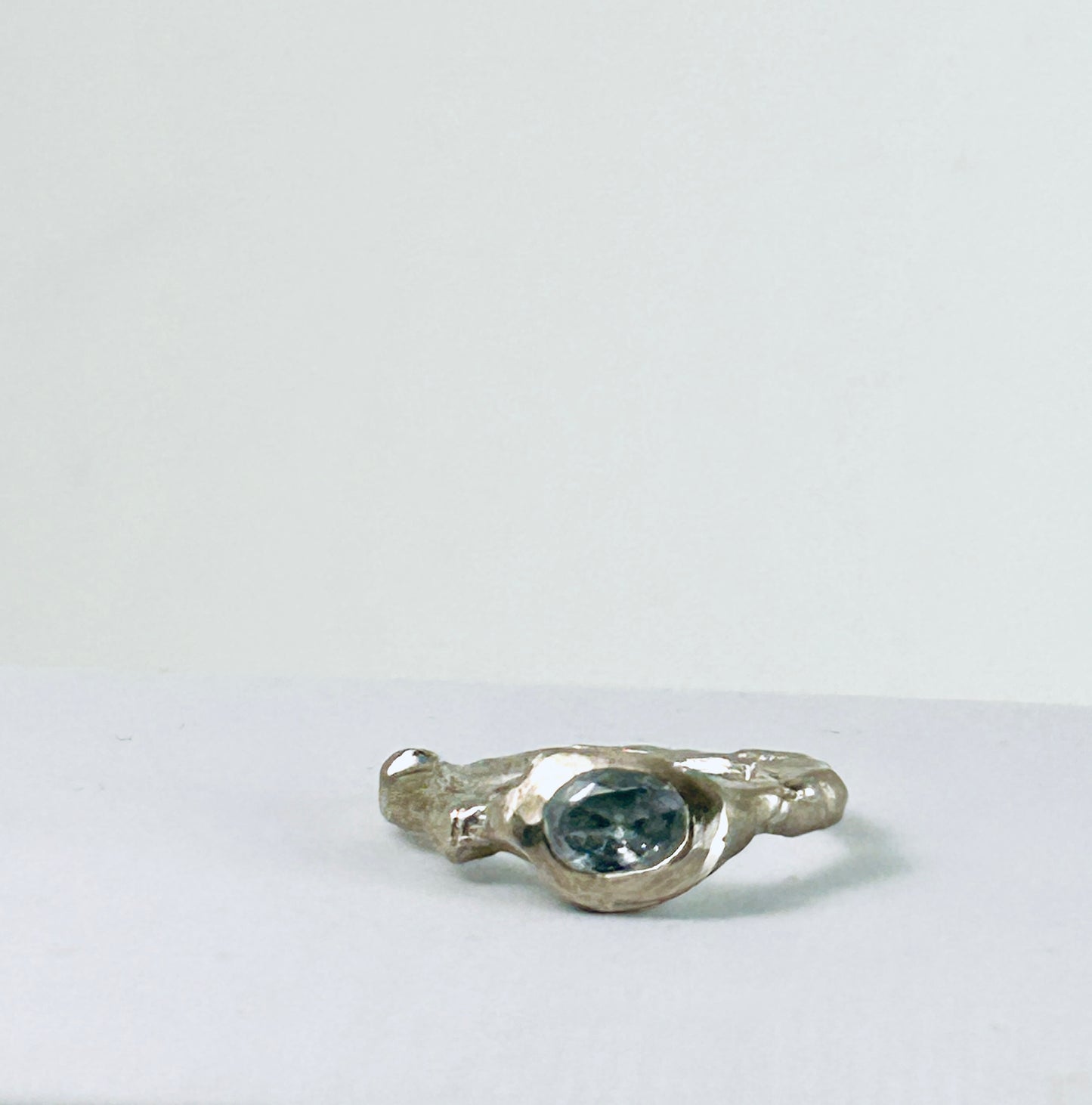 ORGANIC ANELLO IN ARGENTO  DURALITE bianca