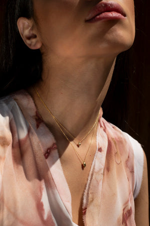 9kt gold LEMON seed CHOKER
