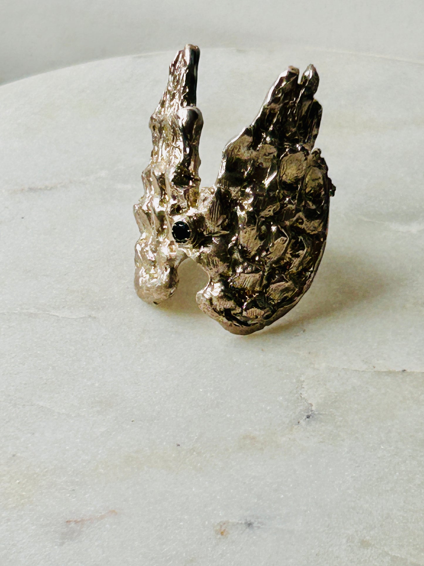 rinhg ANGELS IN ARGENTO E DIAMANTINO NERO