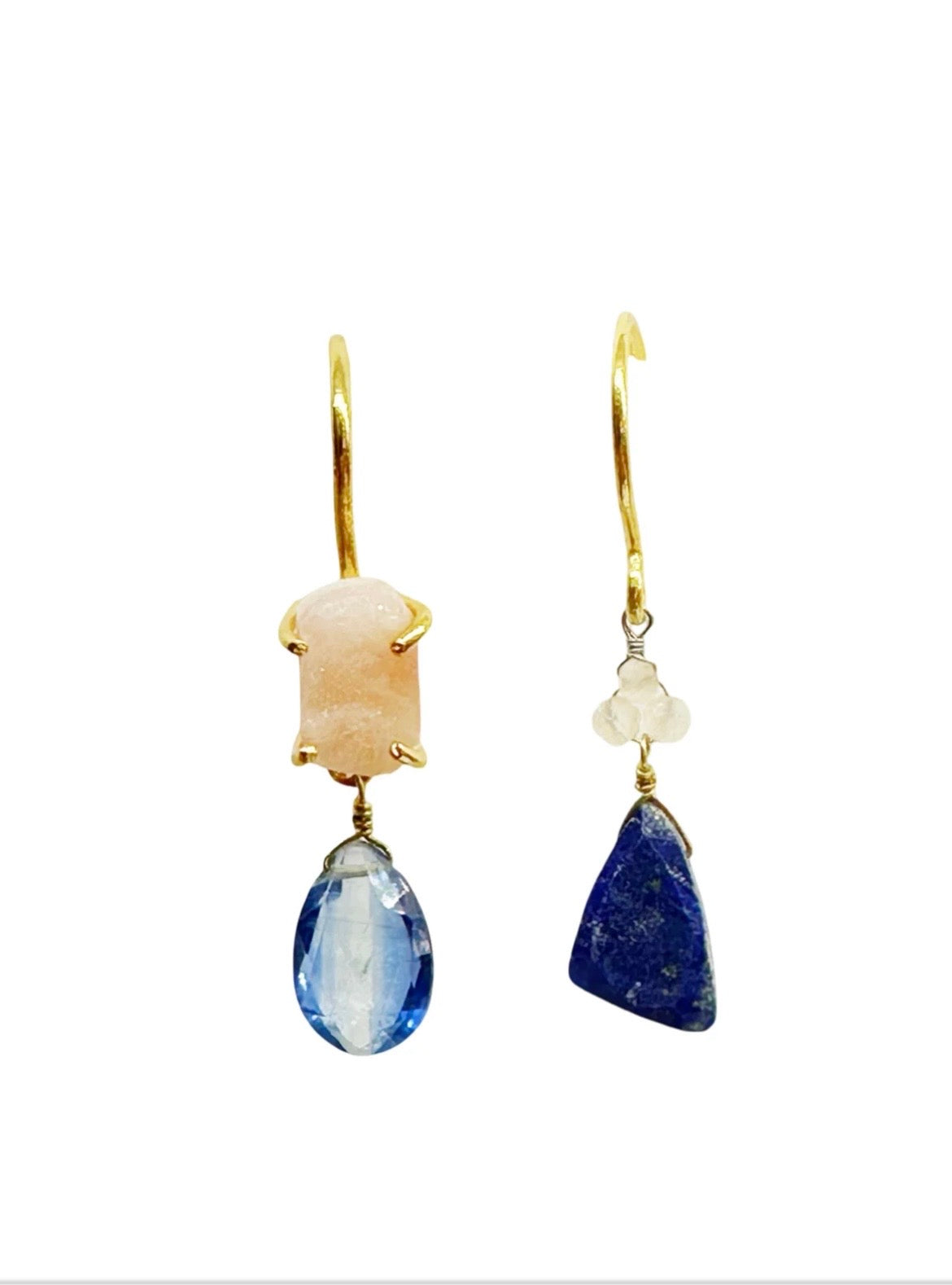 orecchini mignon tanzanite e opale